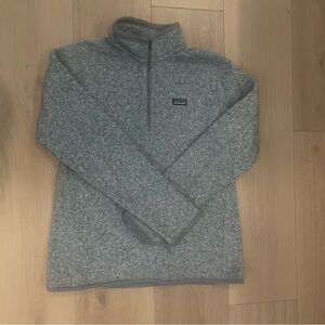 Patagonia Women’s Gray Better Sweater Quarter Zip Size Medium